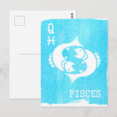 Carte Postale Panneau étoile Queen Pisces Horoscope Zodiac Anniv (Devant / Derrière)
