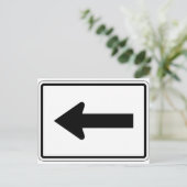 Carte Postale Panneau Flèche gauche (Debout devant)