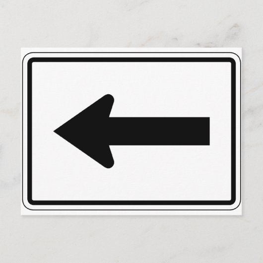 Carte Postale Panneau Flèche gauche (Devant)