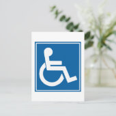 Carte Postale Panneau Handicapé (Debout devant)