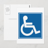 Carte Postale Panneau Handicapé (Devant / Derrière)