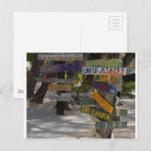 Carte Postale Panneau indicateur Rum Point Grand Cayman (Devant / Derrière)