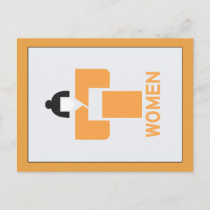 Carte Postale Panneau japonais, toilette pour femmes