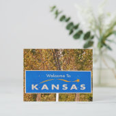 Carte Postale Panneau Kansas - Signes d'Etat (Debout devant)