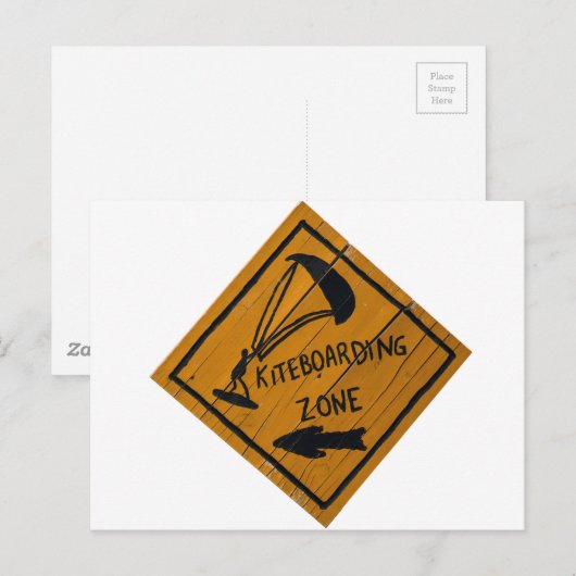 Carte Postale Panneau Kiteboard (Devant / Derrière)