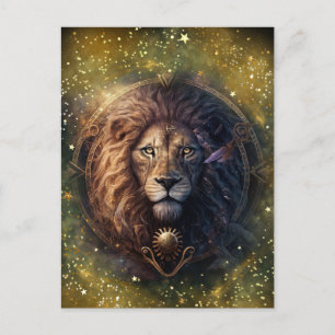 Carte Postale Panneau Leo Zodiac Aquarelle Design