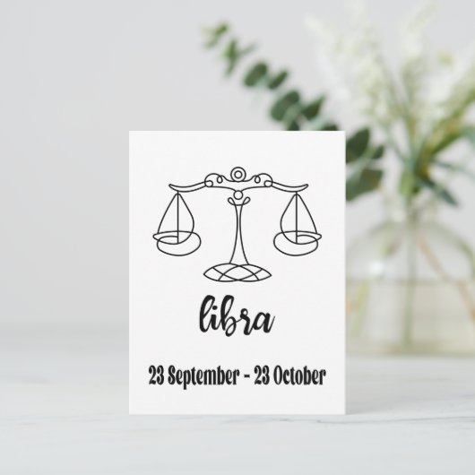Carte Postale Panneau Libra, Zodiac (Debout devant)