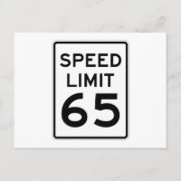 Panneau Limite de vitesse 65 MPH