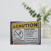 Carte Postale Panneau Ne Pas Grimper (Debout devant)