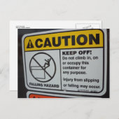 Carte Postale Panneau Ne Pas Grimper (Devant / Derrière)