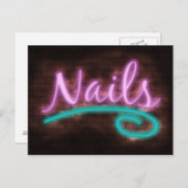 Carte Postale Panneau Neon Nails (Devant / Derrière)