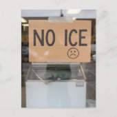 Carte Postale panneau pas de glace dans une fenêtre (Devant)