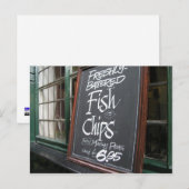 Carte Postale Panneau Poisson et jetons (Devant / Derrière)