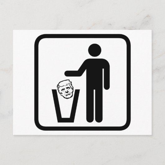 Carte Postale panneau poubelle (Devant)