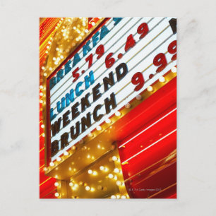 Carte Postale Panneau promotionnel Neon au casino, Las Vegas