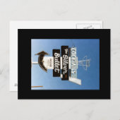 Carte Postale Panneau rétro Vintage néon. (Devant / Derrière)