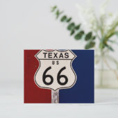 Carte Postale Panneau Route 66 Texas (Debout devant)
