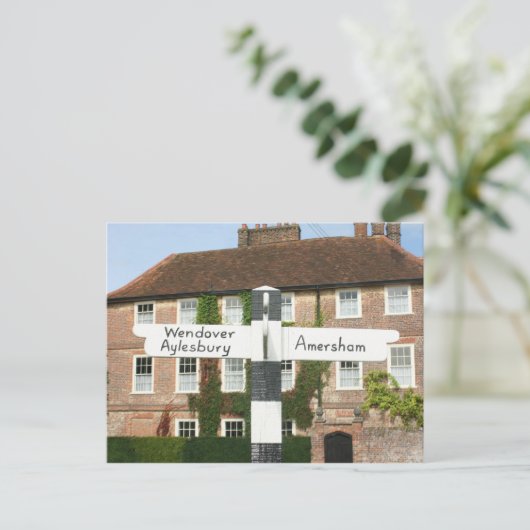 Carte Postale Panneau routier à Little Missenden, Buckinghamshir (Debout devant)