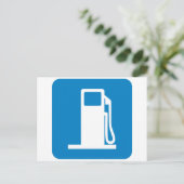 Carte Postale Panneau routier de la station-service (Debout devant)