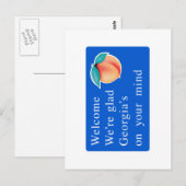 Carte Postale Panneau routier Géorgie - USA (Devant / Derrière)