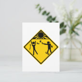 Carte Postale Panneau routier Kitten Ninja (Debout devant)