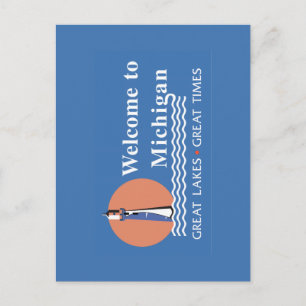 Carte Postale Panneau routier Michigan - USA