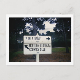 Carte Postale Panneau routier Monterey, Californie Vintage