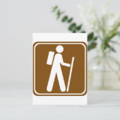 Carte Postale Panneau routier randonnée (Debout devant)