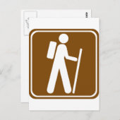 Carte Postale Panneau routier randonnée (Devant / Derrière)