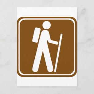 Carte Postale Panneau routier randonnée