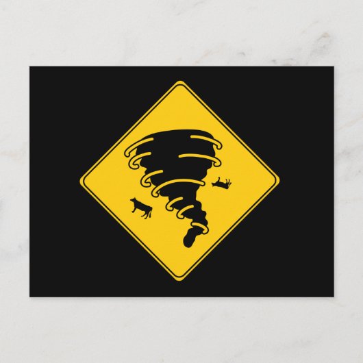 Carte Postale Panneau routier - Tornado (Devant)