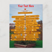 Carte Postale Panneau signalétique Narvik, Norvège personnalisab (Devant)