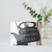 Carte Postale Panneau thé à la crème fermée anglaise (Debout devant)