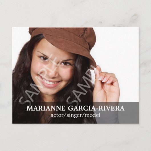 Carte Postale Panneau transparent Acteur double casque (Devant)
