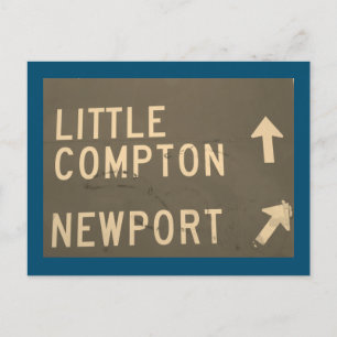Carte Postale Panneau Vintage Little Compton, Newport, RI