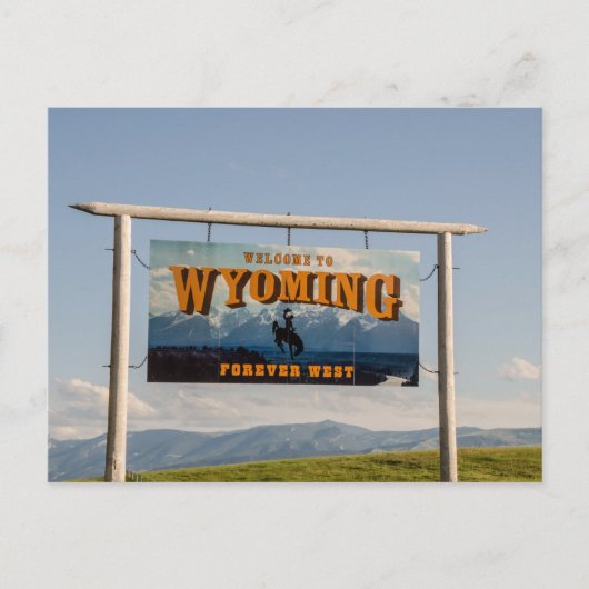 Carte Postale Panneau Wyoming - Frontières de l'État (Devant)
