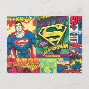 Carte Postale Panneaux comiques Superman