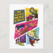 Carte Postale Panneaux d'action pour filles Super Hero DC (Devant)