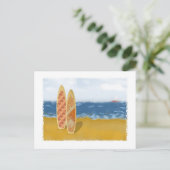 Carte Postale Panneaux De surf Sur La Plage (Debout devant)