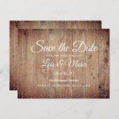 Carte Postale Panneaux en bois rustique Rainbow Confetti Enregis (Devant / Derrière)