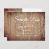 Carte Postale Panneaux en bois rustique Rainbow Confetti Enregis (Devant / Derrière)