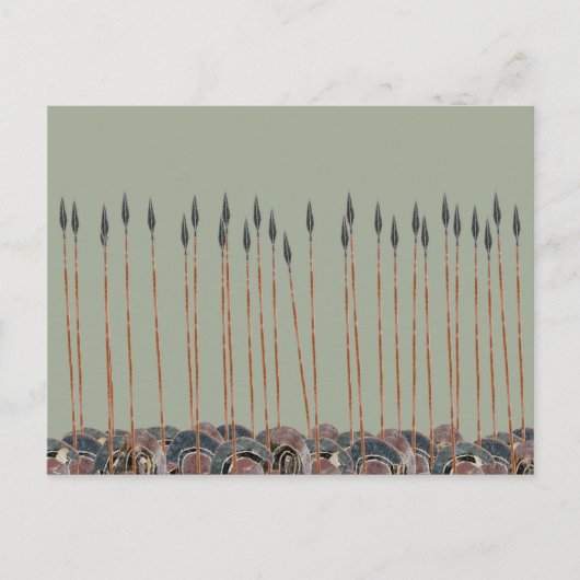 Carte Postale Panoplie - Champ de lances à hoplite grecques (Devant)
