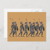 Carte Postale Panoply- Des piquets grecs anciens en mouvement (Devant / Derrière)