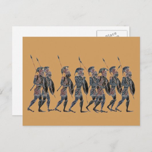 Carte Postale Panoply- Des piquets grecs anciens en mouvement (Devant / Derrière)
