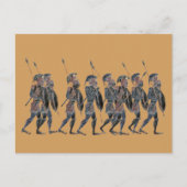 Carte Postale Panoply- Des piquets grecs anciens en mouvement (Devant)