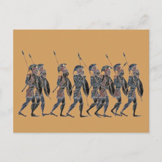Carte Postale Panoply- Des piquets grecs anciens en mouvement (Devant)