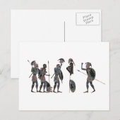Carte Postale Panoply - Les hoplites grecs antiques célébrant (Devant / Derrière)