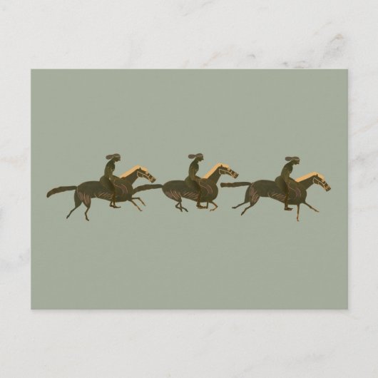 Carte Postale Panoply - Vase grec ancien art chevaux & cavaliers (Devant)