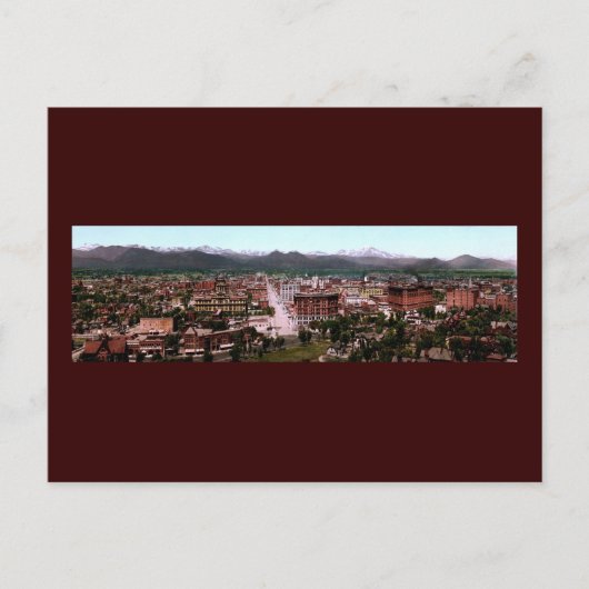 Carte Postale Panorama de Denver Colorado (Devant)