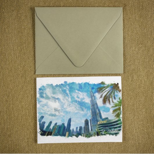 Carte Postale Panorama de Dubai Burj Khalifa